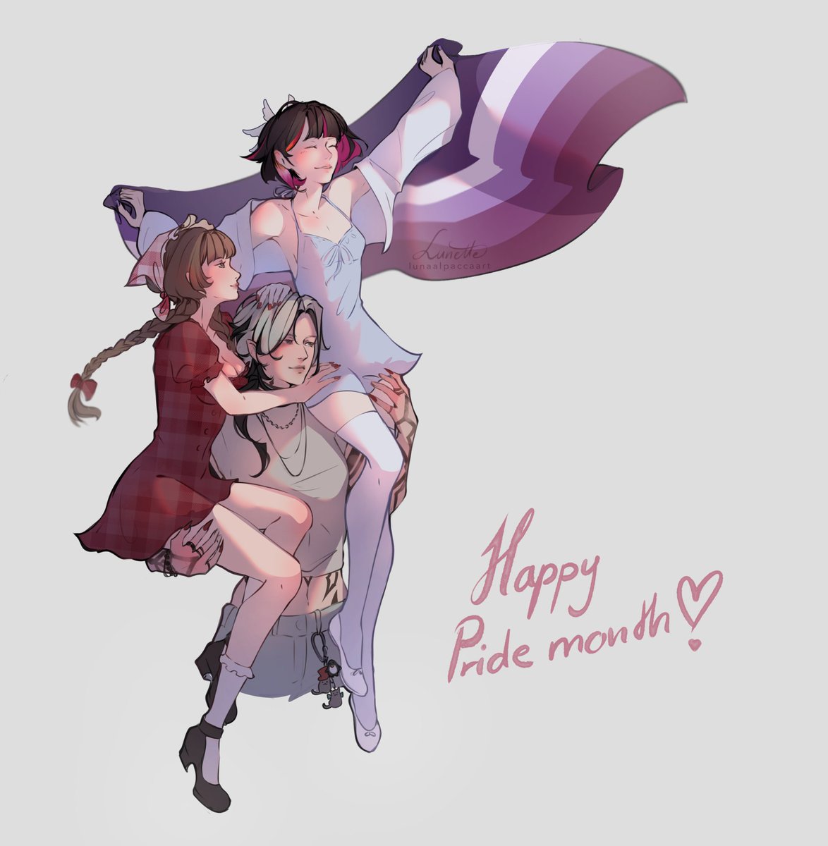 lunaalpaccaart's tweet photo. Biblical levels of greed, but she deserves all the wifes <3  Have an amazing time everyone ^^

#arlesandbina #Sandrone #Columbina #Arlecchino https://t.co/MUp8Qs8S7X
