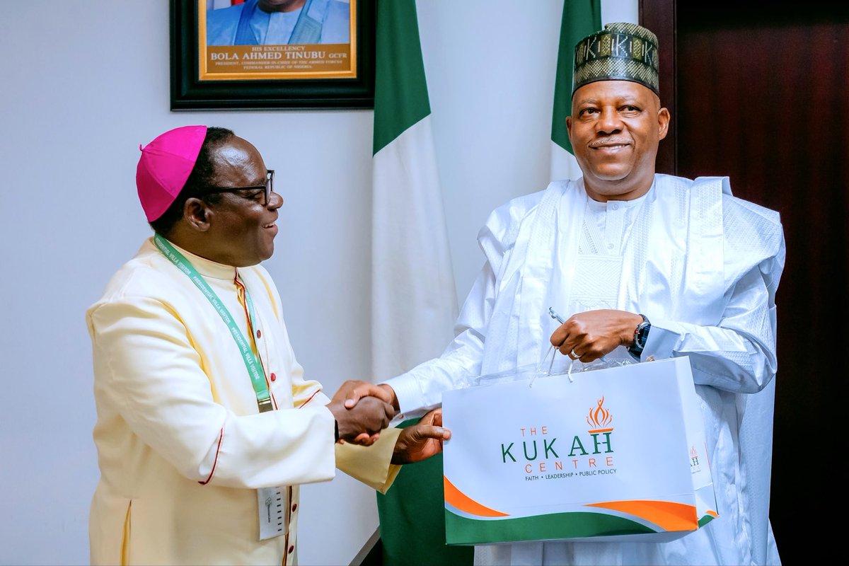 officialSKSM's tweet photo. The Vice President, Senator @KashimSM has applauded the partnership between the Kukah Centre (@KukahCentre), and the ProFuturo Foundation (@ProFuturo_) in support of quality digital education, especially in vulnerable communities across the country.

He said the foundation’s initiative for digital education aligns with the nation’s quest for skills education through the National Council on Skills and the Renewed Hope Agenda of the administration of President @officialABAT.

Senator @KashimSM stated this on Wednesday when he received on a courtesy visit to the Presidential Villa a delegation from the Kukah Centre and the ProFuturo Foundation led by Bishop Matthew Kukah.

The Vice President, who had earlier been briefed on the successes recorded in the digital education initiative of the ProFuturo Foundation in Nigeria, expressed fulfilment with the feat attained in school enrolment as well as the quality of training and teaching since the commencement of the partnership in 2017.