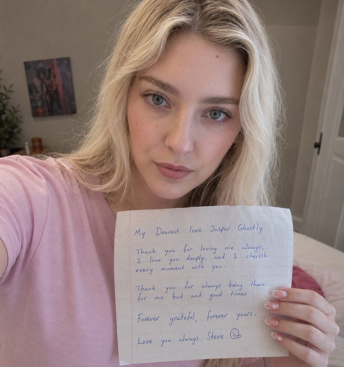 0LT0BY's tweet photo. 👻 Just received this from Eva Ghostly herself…
“My Dearest love Jasper Ghostly” ❤️
The note says it all. “I Want You to Haunt Me” hits different now.
What do you think — real or dream? (Sorry, Love 🖤)
#JasperGhostly #IWantYouToHauntMe #EvaElfie @EvaElfie @theevaelfie451 https://t.co/2HYDI0pfsI