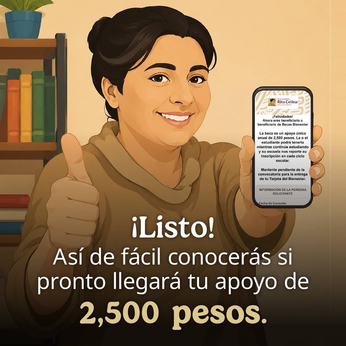 INIFEDmx's tweet photo. 🎒✨ ¿Ya consultaste el estatus de tu solicitud para útiles y uniformes escolares de la #Beca #RitaCetina?
 Revisa el avance de tu trámite con el número de folio que obtuviste durante el registro. 📚👀 https://t.co/hqrAEtpfcw