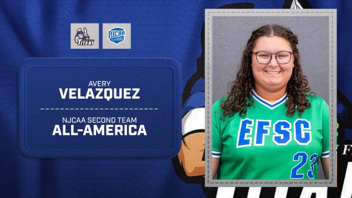 EFSCSoftball's tweet photo. Avery Velazquez was named to the second team NJCAA Division I All-America team on Wednesday https://t.co/6Mhx2HtwFO