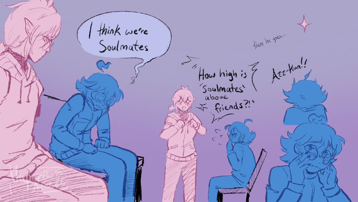 VaportheArtist's tweet photo. Love trio ep10 doodles!!
They said soulmates. They absolutely did. I wont hear anything else.

#魔入間 #mairumatwt #lovetrio https://t.co/v9TkctKOzq