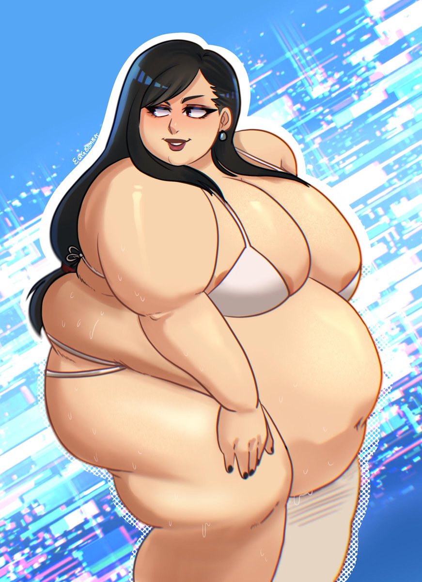 eggbomba's tweet photo. Catching up on comms 🏖️🍹
Tifa for ANON
#fatart #ssbbw https://t.co/P8JD475387