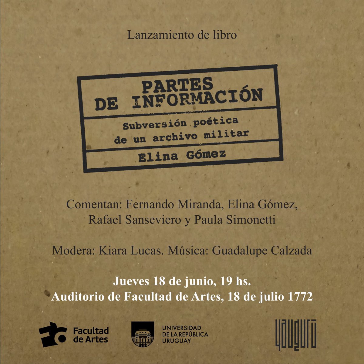 elinagomezb's tweet photo. Transformé horas de lectura de archivos militares en poesía, y ese gesto se convirtió en libro

Con prólogo (bellísimo) de Rafa Sanseviero, diseño de Maca Wojciechowski (Ed. Yaugurú), ilustraciones de estudiantes de F. de Artes, lo presento el jueves 18 rodeada de gente querida https://t.co/gGAUL5VDUf