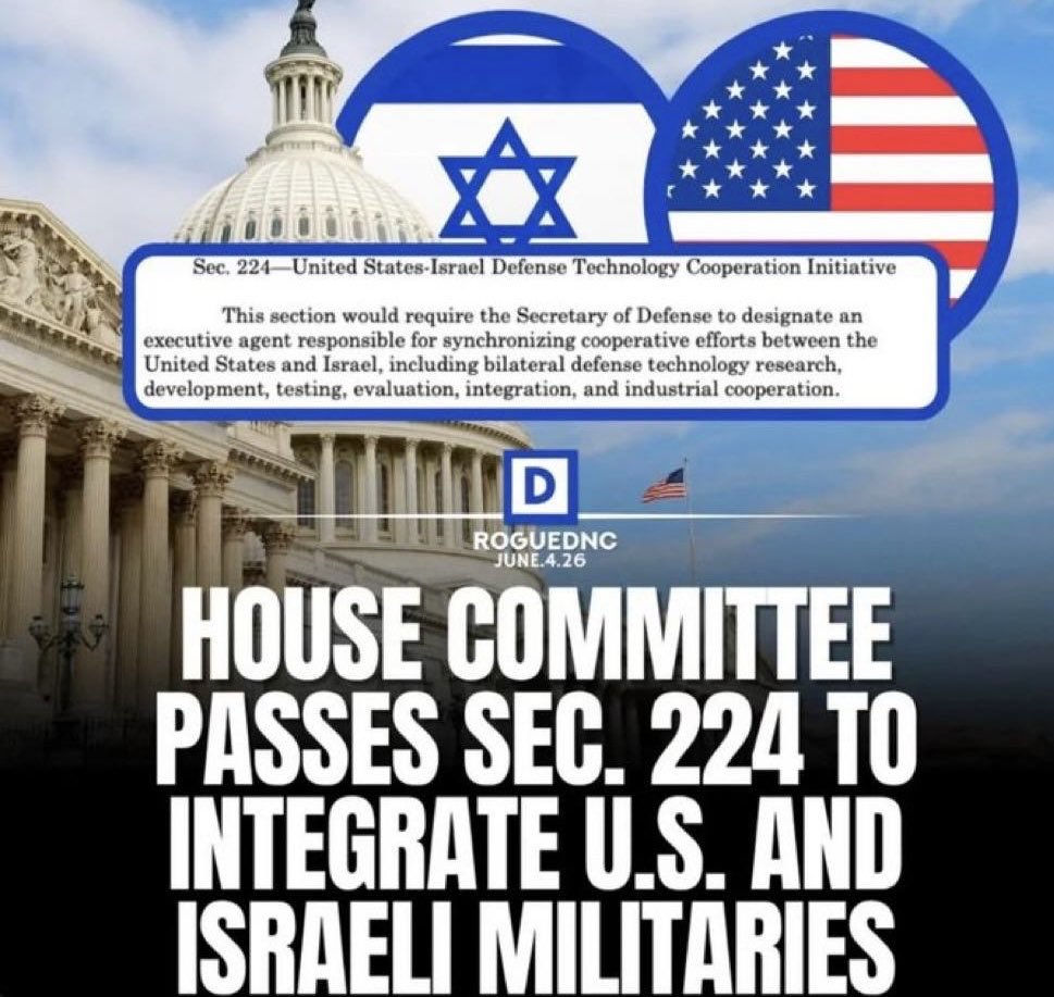Be11akindofthng's tweet photo. Ausschuss des Repräsentantenhauses verabschiedet Abschnitt 224 zur Integration der Streitkräfte der USA und Israels.
Die USA sind besetzt! https://t.co/jCUB2m3puX
