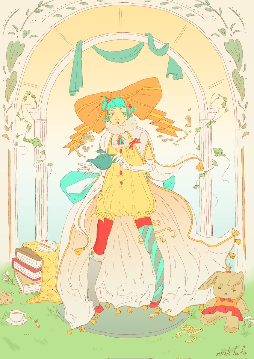 miskfufu's tweet photo. Tea party 
#illustration #oc #originalcharacter https://t.co/rGSIcRRMGO
