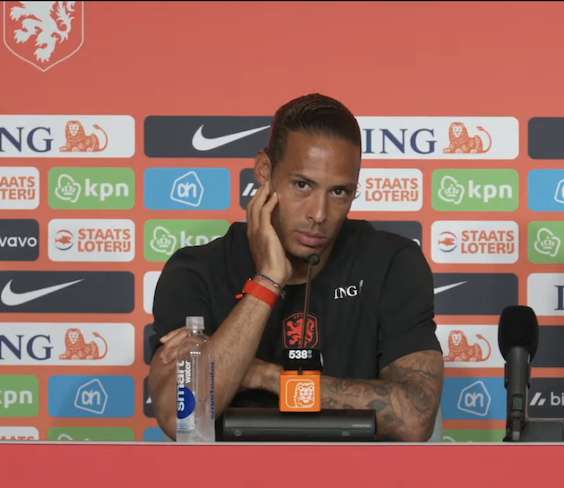 TouchlineX's tweet photo. 🚨🗣️ 𝗡𝗘𝗪: Virgil van Dijk: "I am aware that the World Cup Final would be my 100th game for The Netherlands. It would be a full circle moment for me." https://t.co/DqiCSRtRHd