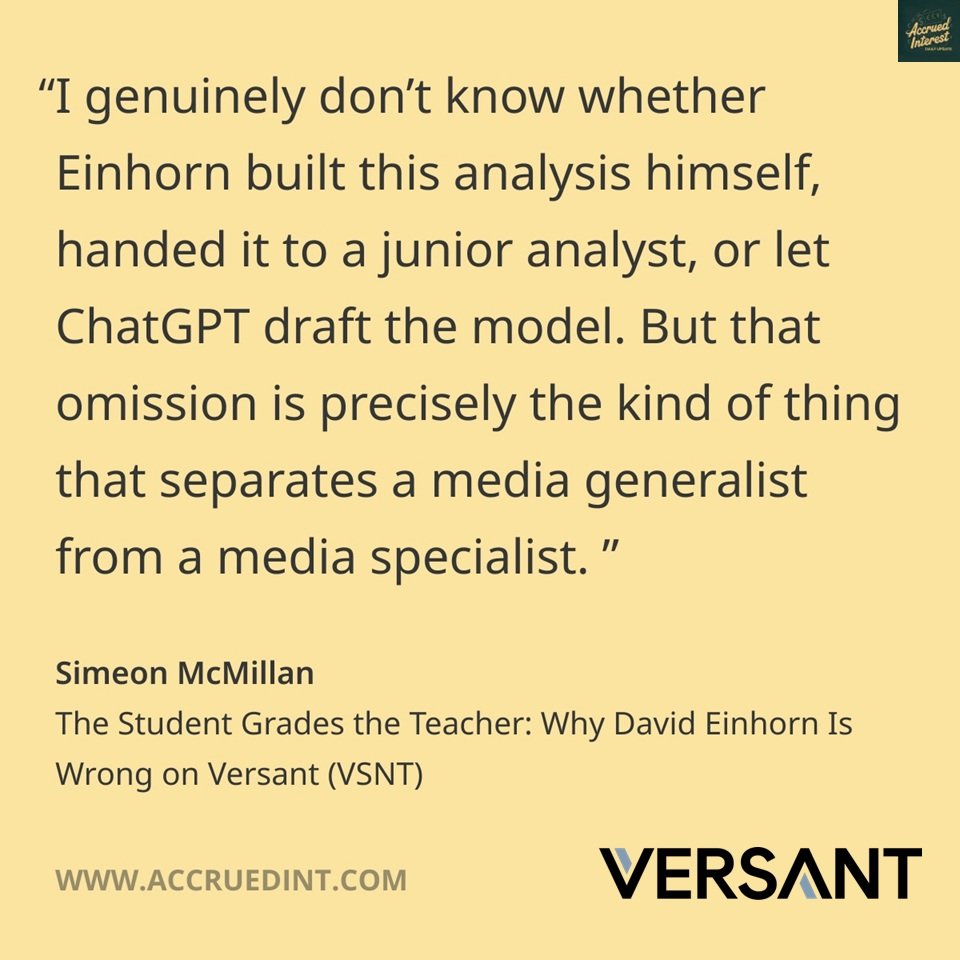 accrued_int's tweet photo. Leaving that out isn't a rounding error. It's the kind of omission that separates a media generalist from a media specialist. $VSNT #Versant (7/x) https://t.co/oxCUXZIF1W