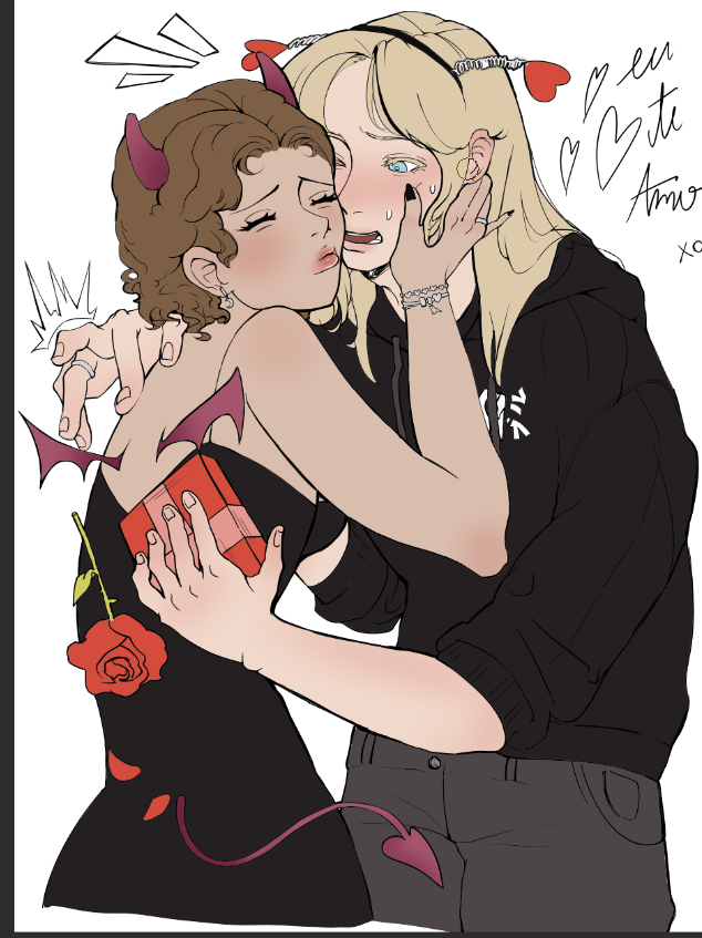 artbyko's tweet photo. i love you~ (valentine's day art for my bf) https://t.co/qPUfmwek6w
