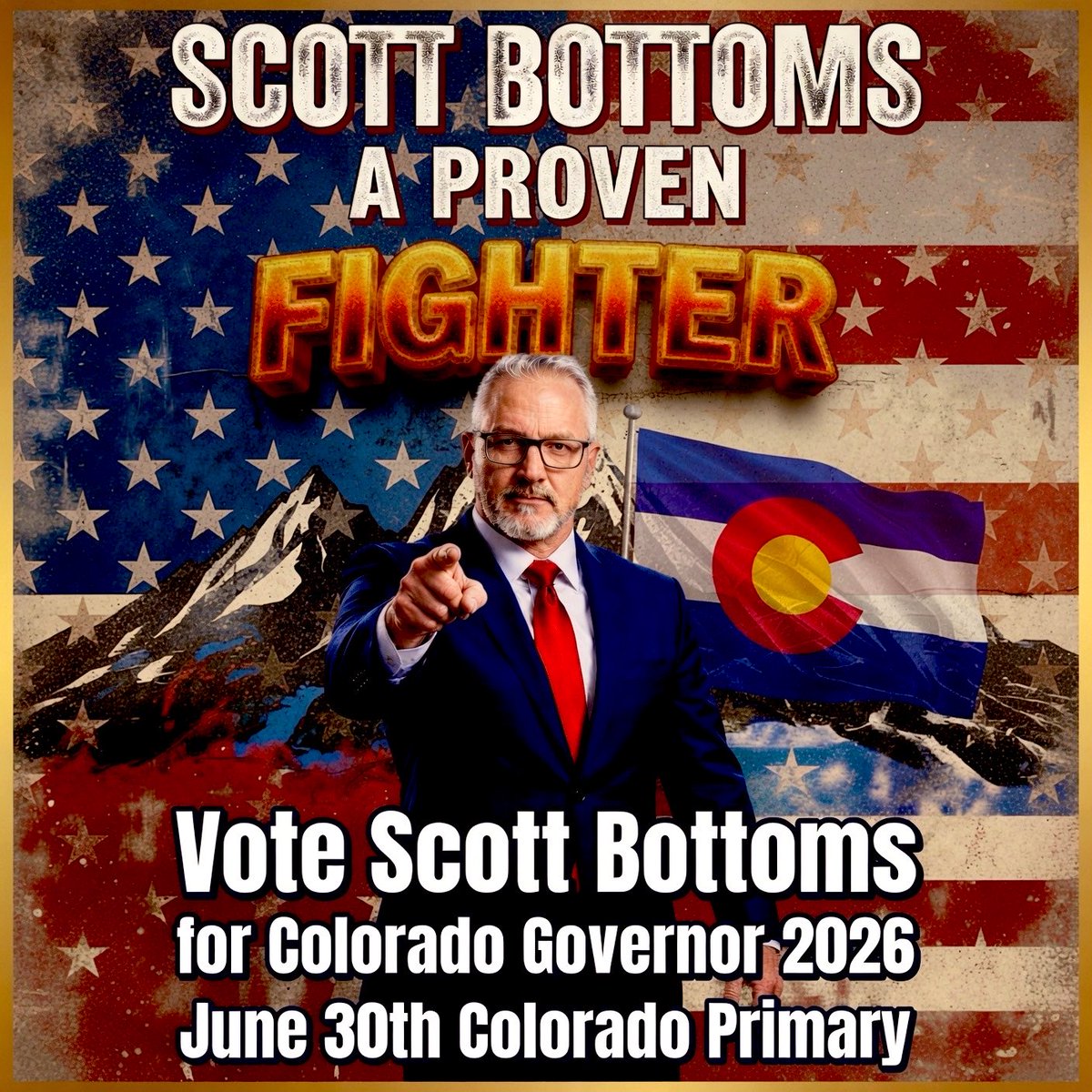 AmericanGirl_85's tweet photo. 🚨 COLORADO, WAKE UP, PRAY UP-AND LISTEN UP! 🚨 

Y’ALL. We have HAD IT with the radical left turning our beautiful state into a disaster zone—sky-high taxes, crime exploding, schools failing our kids, and elites stealing our freedom while they line their pockets. 

‼️Enough is enough‼️

It’s time to RECLAIM COLORADO like the fighters we are! 🇺🇸✊

That’s why I’m ALL IN for Scott Bottoms for Governor! 🙌 This man is the real deal—boots-on-the-ground patriot, pastor, fighter who’s already in the trenches working with VP Vance’s team to drain the swamp of waste, fraud, and abuse. No more games. No more excuses. Scott’s ready to clean house and bring real transparency, real solutions, and Colorado First energy back where it belongs! 🔥
June 30th is the GOP Primary—ballots already dropped and your vote is your weapon! Don’t sit this one out, patriots. 

VOTE SCOTT BOTTOMS 
@ScottBottomsCO and let’s send a message so loud the whole country hears it: Colorado is BACK, baby! 💥
Who’s with me?! Drop a 🙌 if you’re voting Bottoms and let’s flood the feed with #ReclaimColorado #BottomsForGovernor #ColoradoFirst
God bless you, God bless Colorado, and God bless the USA! 🦅✝️❤️
Let’s do this! 💪