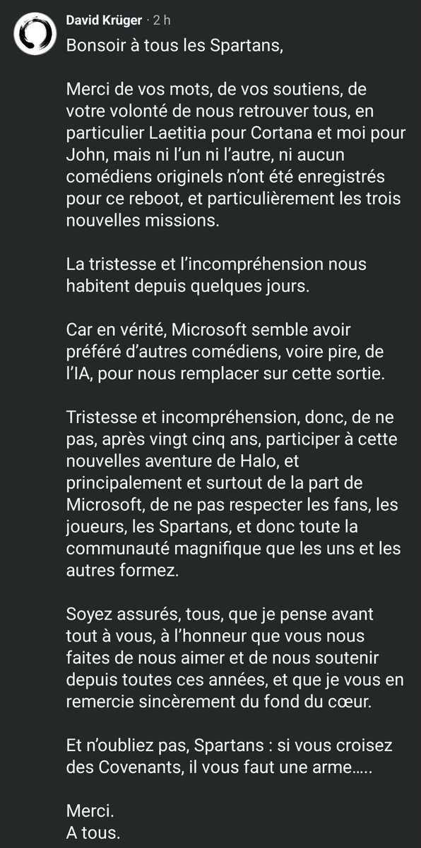 AZaToXx's tweet photo. @Halo WHY ?
We want our French Voice ! https://t.co/QIu3xc7nCh
