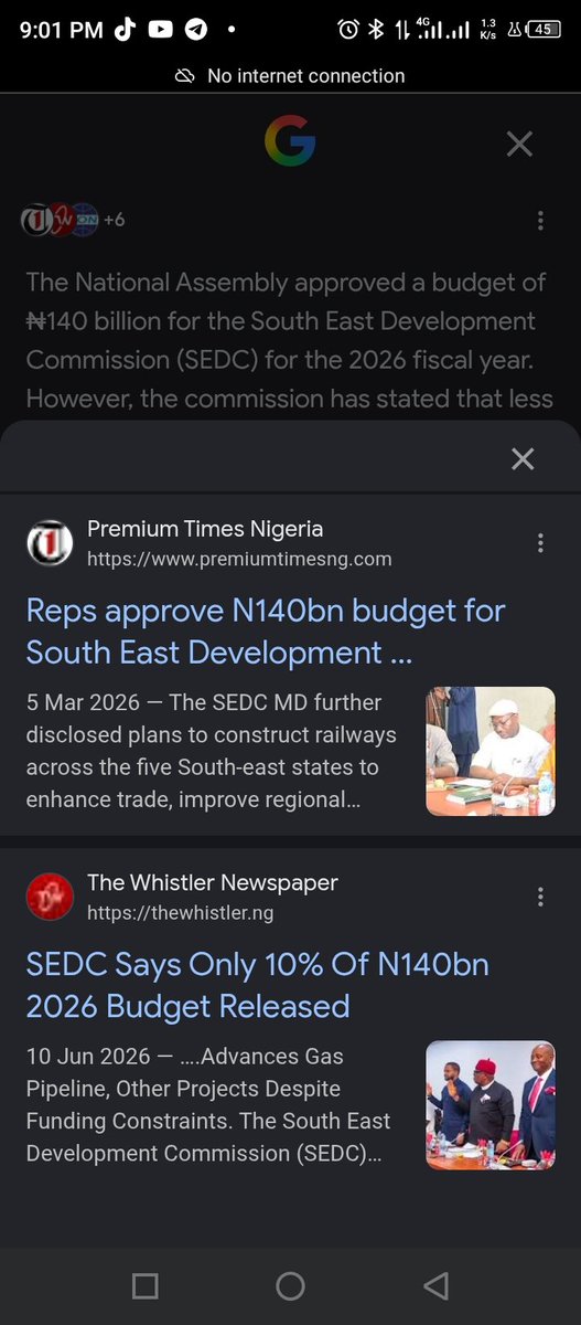 Eke1ne's tweet photo. @rizzylink @Kene_Nnewi Allocation for SEDC in 2026 budget is 140b https://t.co/7qjgidBHiU