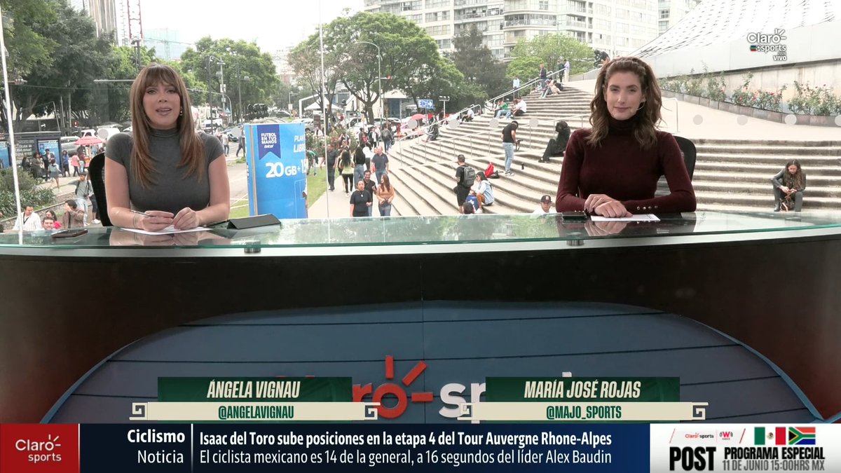 DanielFigueroaP's tweet photo. @AngelaVignau y @MAJO_SPORTS a menos de 24 horas del arranque de la Copa del Mundo #DeportesEnClaro https://t.co/5q1AjXhfQd https://t.co/SNoJrBnCxu