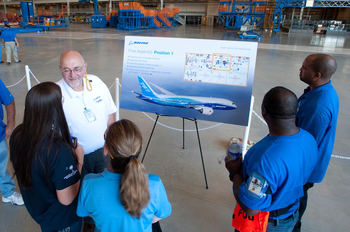 weareboeingsc's tweet photo. Fifteen years ago, we cut the ribbon on our 787 Dreamliner facility in North Charleston ✈️

Since June 2011, #TeamBoeing in South Carolina has assembled hundreds of 787 Dreamliners, which have been delivered to customers around the world. 🌎 🌎

We’re proud to keep growing with the addition of a second final assembly building. The future is bright for the 787 and Boeing South Carolina!