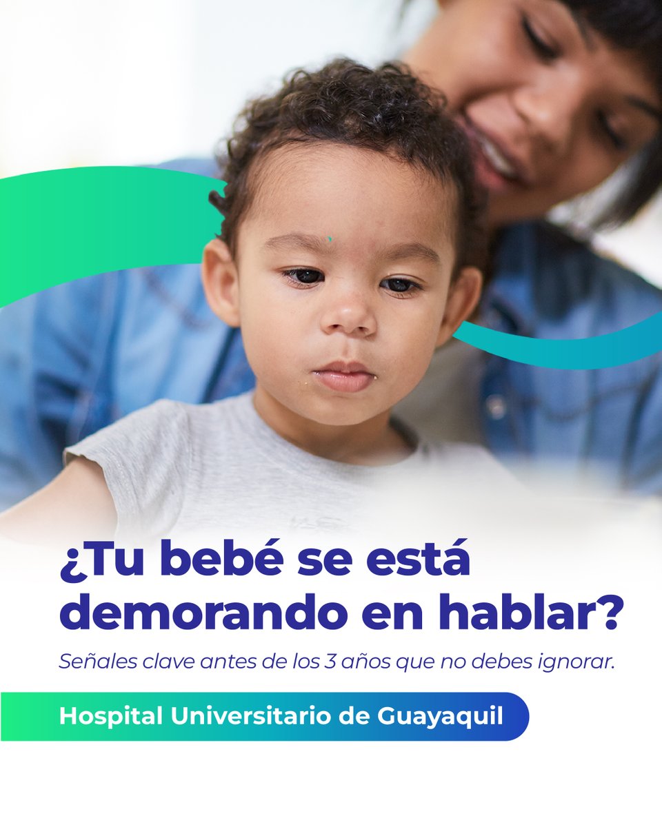 HUniversitarioG's tweet photo. ¿Tu bebé se demora en hablar?👶
Olvida el mito del "ya hablará solo". En el desarrollo infantil, cada mes cuenta. La intervención temprana aprovecha la plasticidad de su cerebro.

Ante la duda, solicita a tu pediatra la interconsulta para Terapia de Lenguaje en el #HUG https://t.co/ByjzhLv1s9