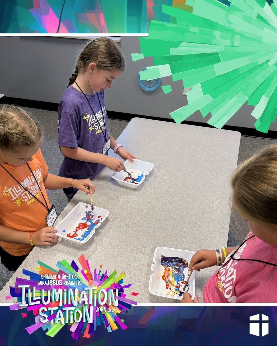 StevensStreet's tweet photo. Wow! Day 3 of VBS has been full of crafts, games, and more! There are still two more days to join the fun from 9:00am-12:00pm! #VBS #Illumination Station https://t.co/c70r7tXDCO