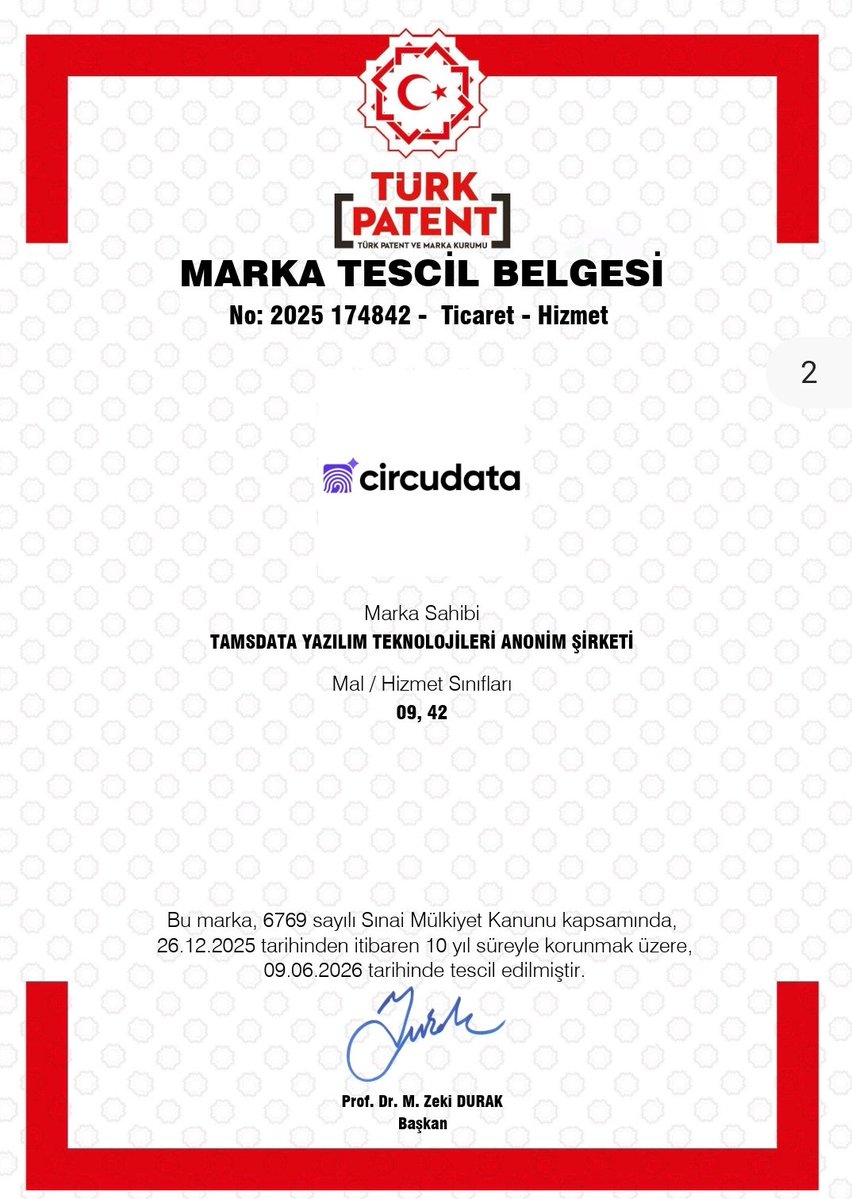 tamsdata's tweet photo. 🎉 Circudata Trademark Officially Registered!
We have reached another important milestone in the innovative solutions we develop for digital transformation, sustainability, and traceability.
✅ Digital Product Passport (DPP)
✅ Carbon Footprint Management https://t.co/bzPQ6OAlQe