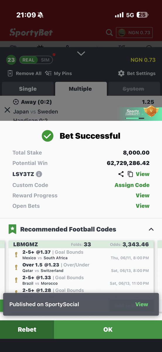 oddsbymega1's tweet photo. 4K Odds World cup code! ⚽️ 

Code- LSY3TZ

900 odds edit - WM275G

Good luck 🍀 https://t.co/NWZvaeahsL