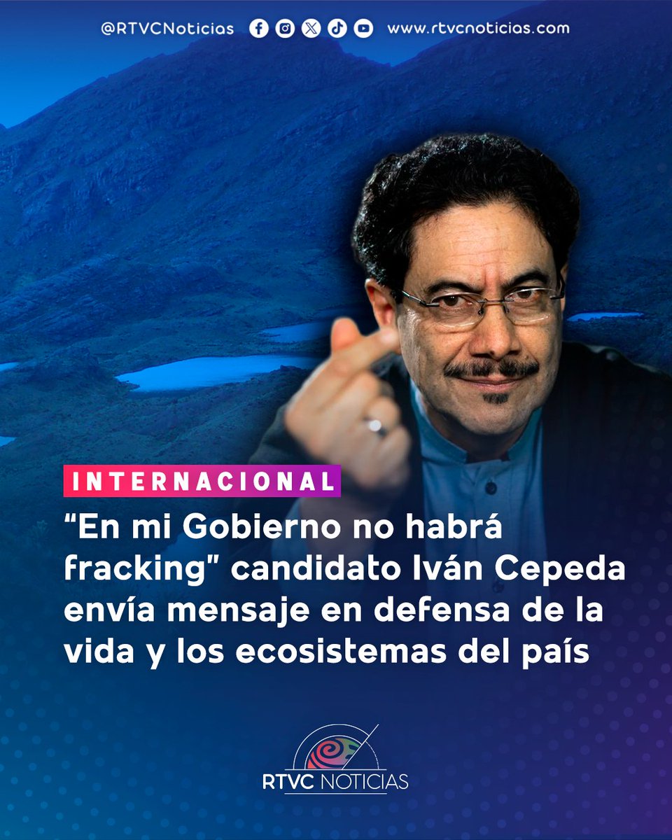 RTVCnoticias's tweet photo. #MedioAmbiente| El candidato presidencial @IvanCepedaCast reafirmó su rechazo al fracking y señaló que, en caso de llegar a la Casa de Nariño, esta práctica no hará parte de la estrategia energética del país.

En entrevista con la emisora Caracol Radio, Cepeda sostuvo que la respuesta al cambio climático y la protección de las fuentes hídricas deben ocupar un papel prioritario en la construcción de la política energética nacional.

El debate sobre el uso del fracking sigue siendo uno de los temas más relevantes de la campaña presidencial, en medio de posturas encontradas sobre el rumbo que debe tomar Colombia en materia ambiental y de transición energética.

Más detalles en: https://t.co/pjFpLAXSOn