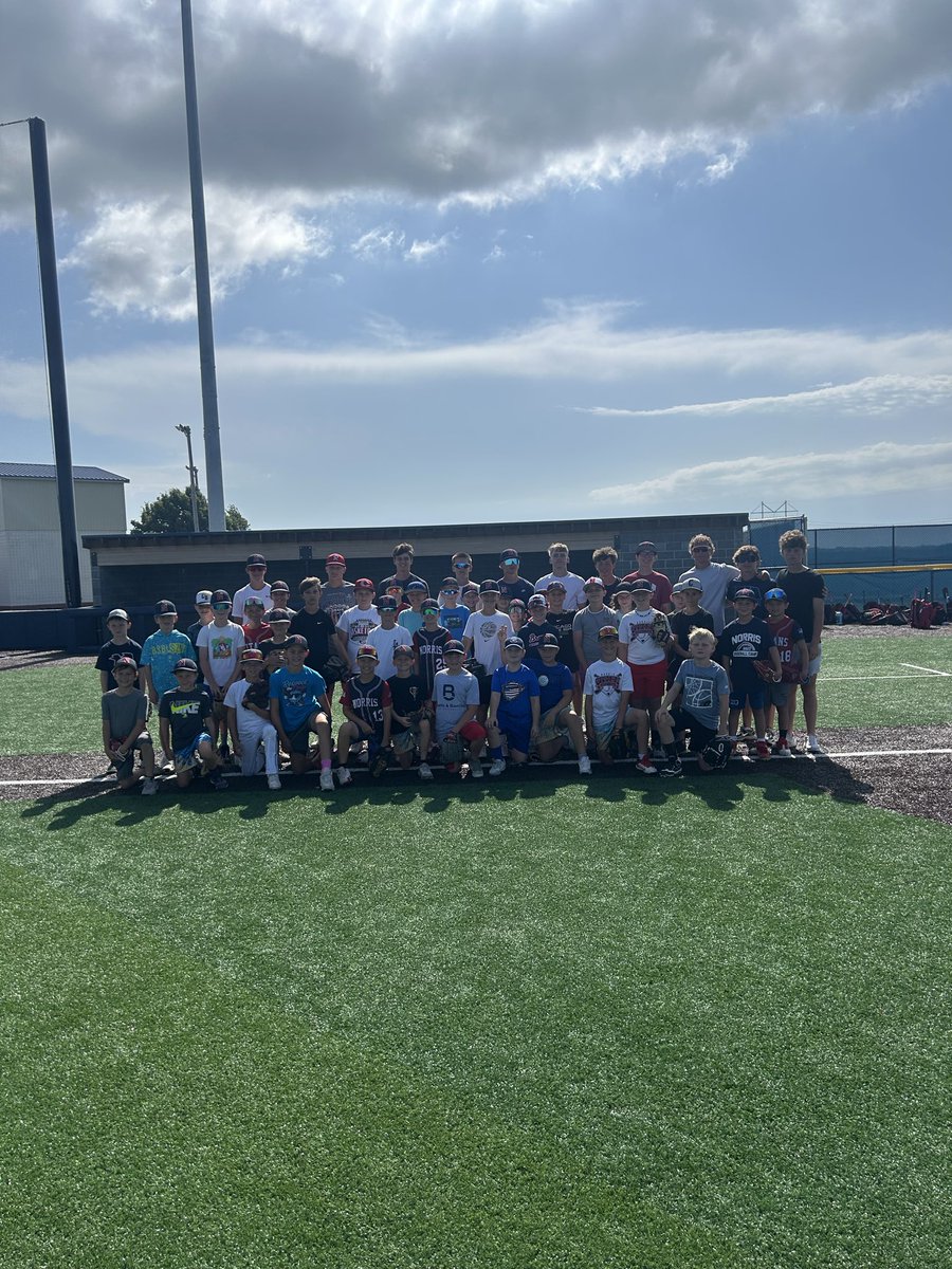 Norris_Baseball's tweet photo. We set a record with over ⚠️90⚠️ campers in grades 4-9 who got better this week! 

Thank you to the families for finding a way to get them there each day!

Shout out to our HS athletes and coaches for all their help. https://t.co/lBiSB46buq
