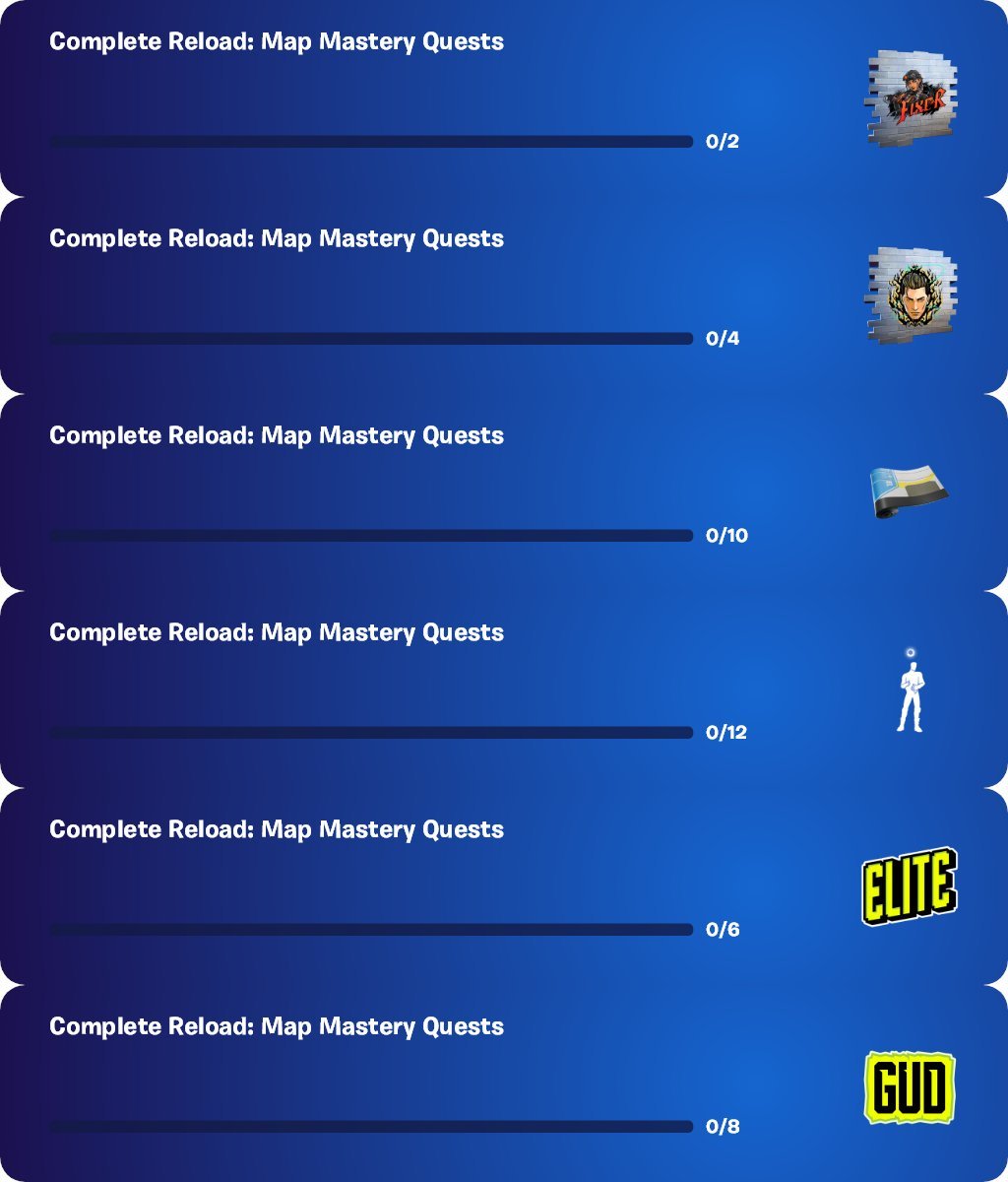 SkyexFN's tweet photo. Die Fortnite Reload Elite Stronghold Karten Meisterung Aufträge wurden um einen Monat verkürzt auf (Ende: 30. Juli 2026)

Via @FN_Assist https://t.co/WNKF1uVtF8