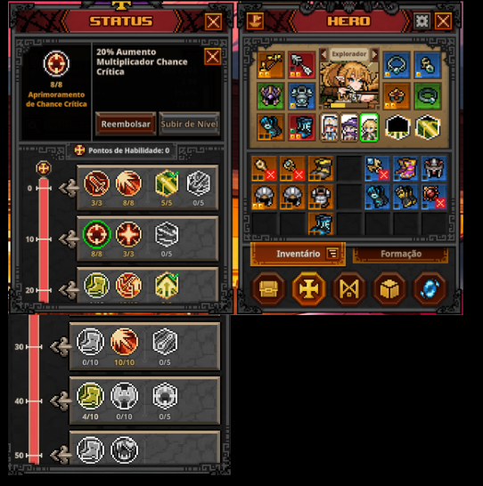 DjowDj0w's tweet photo. HACK PARA TASK BAR HERO PARA PASSAR QUALQUER BOSS

Bom, se você achou que era hack de verdade, se enganou. Mas fica aqui porque o que vou te passar é melhor que isso: a build definitiva para derreter bosses que me ajudou em absolutamente todos os mapas até a dificuldade Infernal

Se você está travado e não aguenta mais ficar preso no endgame, se liga nessa composição:

Composição Principal: Ranger, Sorcerer e Feiticeiro

Como rodar a build:
Feiticeiro: Foco total em dano de fogo para garantir o burst massiv.

Ranger (Arqueira): Foco máximo em attack speed e dano crítico para manter o DPS constante

Sorcerer: A peça-chave da sobrevivência. Foco em redução de dano e resistência a elementos. As skills de santuário e os buffs de dano aqui são indispensáveis para a comp aguentar o tranco

Estou usando essa exata configuração e cheguei agora no boss do 2-8 do Infernal. Preciso dar um upgrade nos meus itens agora, mas até amanhã acredito que já mudo o patamar e passo para a dificuldade Tormento

Comenta aí embaixo a sua dúvida sobre o game ou deixe uma dica para melhorar ainda mais essa comp!