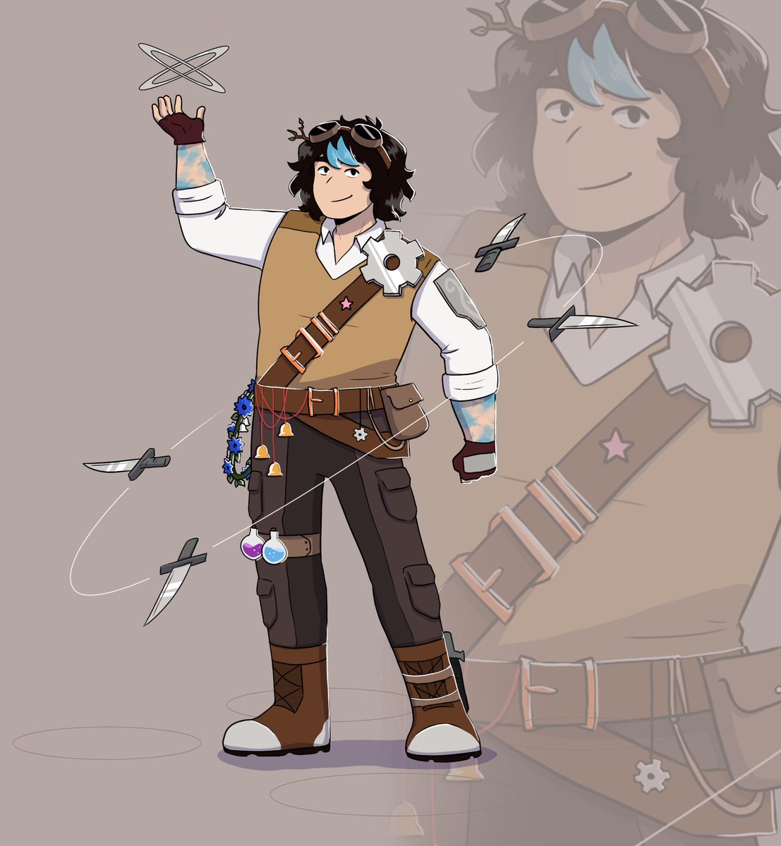 Legundo's tweet photo. Since we've definitely reached a turning point, here's an updated #TheFlight character art for tf!Legs!!

As always made by the amazing @rusty_courage and my skin updates by @ShaunaJadeVT!! https://t.co/LuEnUd8Md5