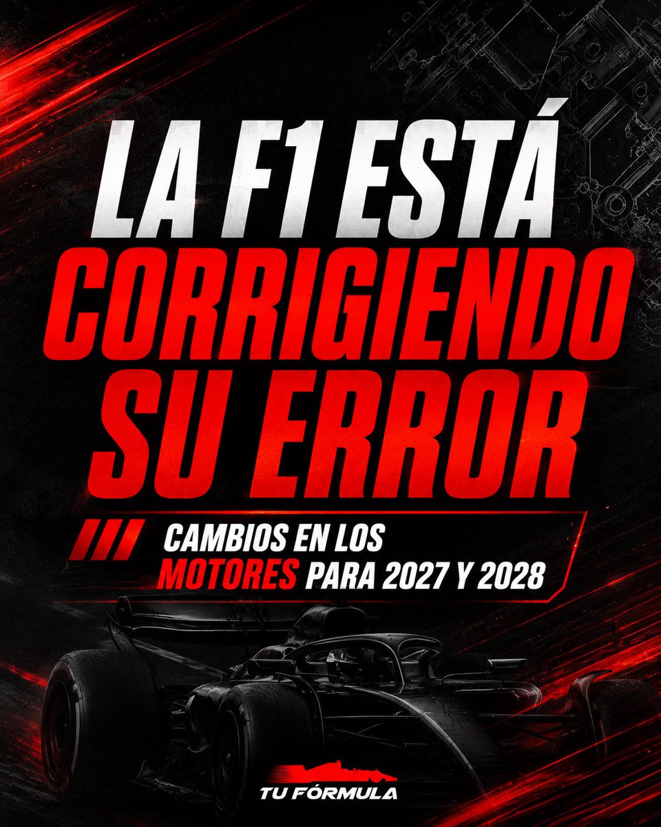 tuformula_1's tweet photo. 🚨 SE ACABÓ EL 50/50 EN LA F1 🚨

La FIA anuncia los cambios en las unidades de potencia para la siguiente temporada 😱

➡️ Dale swipe a la derecha  y entérate de cómo serán los nuevos motores híbridos en la máxima categoría 

#Formula1 #F1 #FIA https://t.co/rea5JMdmPp