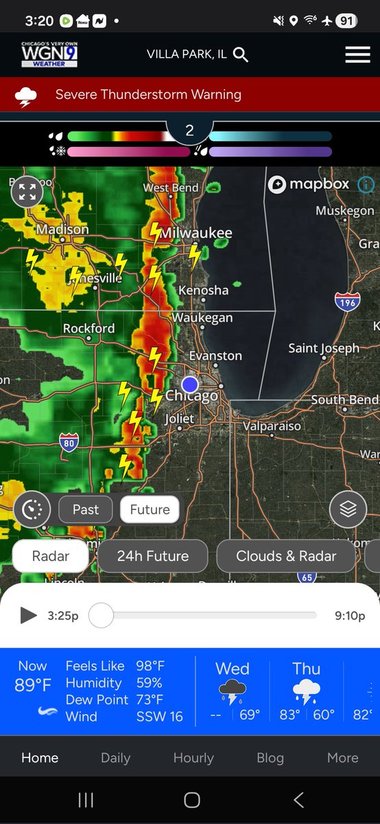 nickybvp's tweet photo. Nothing says a Wensday hump Day in Chicago with this current screen shot severe be Careful my  Fellow Spotters  ...73.. #chicago #chicagoweather #stormspoting #severeweather https://t.co/nUZzDpJkwL