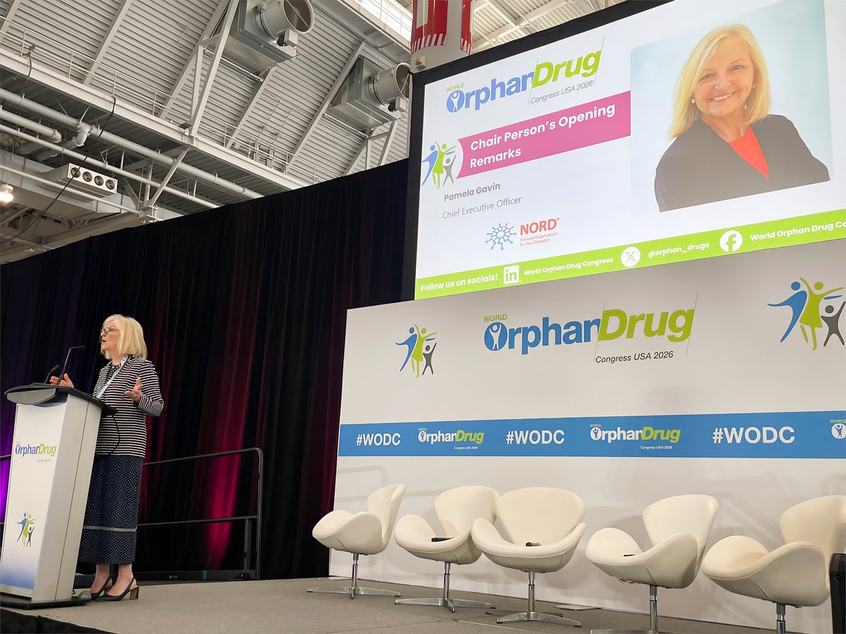 RareDiseases's tweet photo. Today in Boston, during the @orphan_drugs World Orphan Drug Congress, #NORD CEO Pamela Gavin delivered opening remarks stating, “A therapy is not truly available when it is approved. It is available when a patient can actually receive it.” 

She then joined fellow patient advocates for the panel, “Building a Patient-Centered Policy Framework for #RareDisease Drug Development,” where she emphasized the need for more de-siloed #DrugDevelopment grounded in a shared understanding of patient needs, experiences, and outcomes. 

Thank you to our fellow panelists today for this meaningful discussion!

@argenxglobal @nyugrossman #WODC #RareDiseases