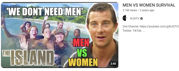 Artsopher's tweet photo. @Monomorphic @Briankeating The Moon: 
Men vs Women Survival.
Could be a great show. 😆 https://t.co/ewq2amgESw