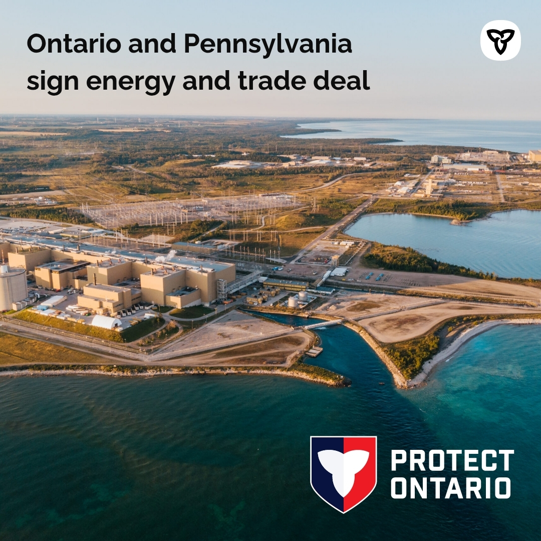 PBethlenfalvy's tweet photo. Today, our government signed a deal to increase trade and cooperation between Ontario & Pennsylvania.

As we continue to Build Fortress North America, this agreement serves as a critical tool for unlocking new job-creating opportunities and protecting resources on both sides of the border.

Learn More: https://t.co/kWv67QTmAN

@fordnation @VictorFedeli