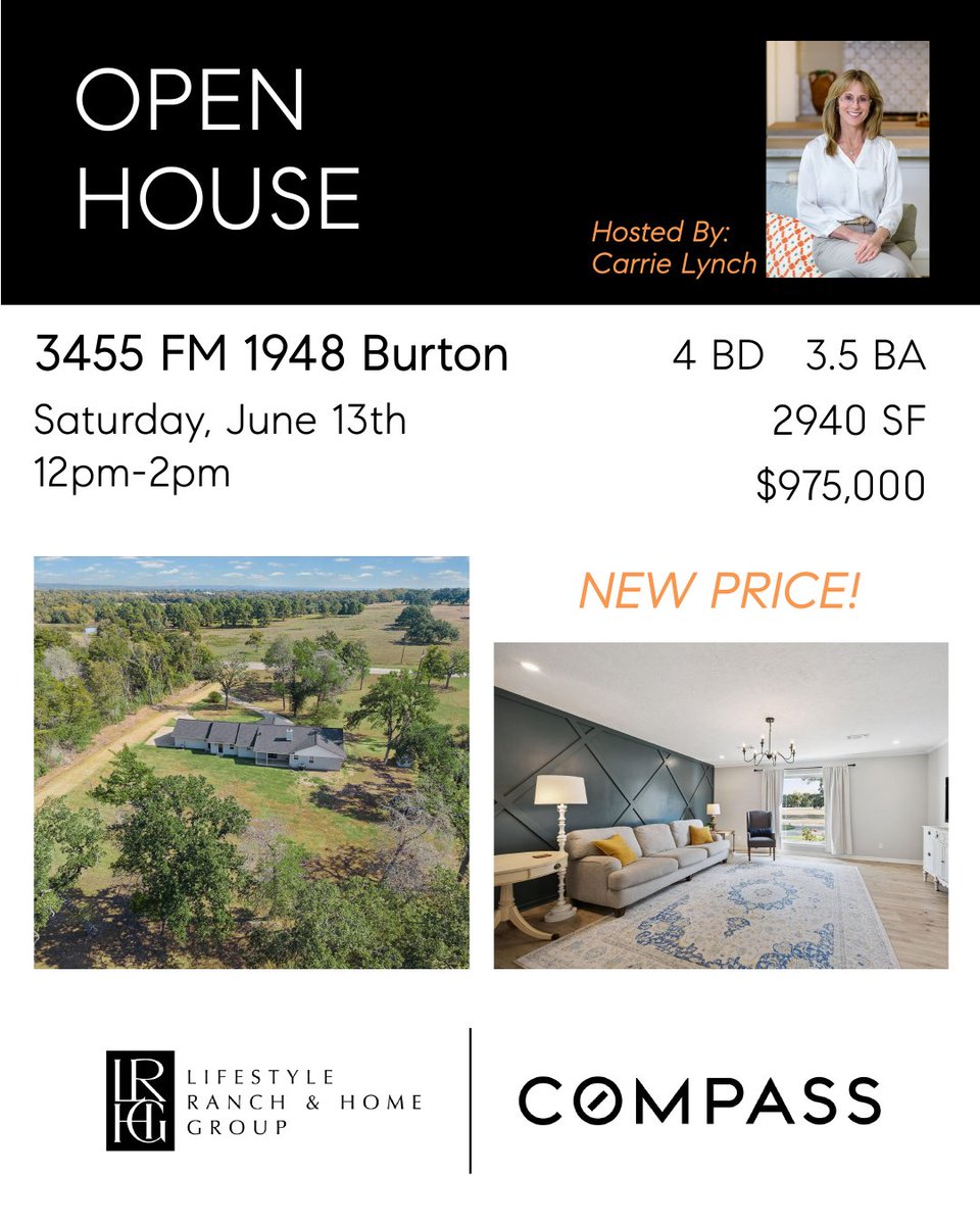 scbor_texas's tweet photo. Open House in Burton on Saturday, June 13, 2026 https://t.co/L0DKO7Z51h