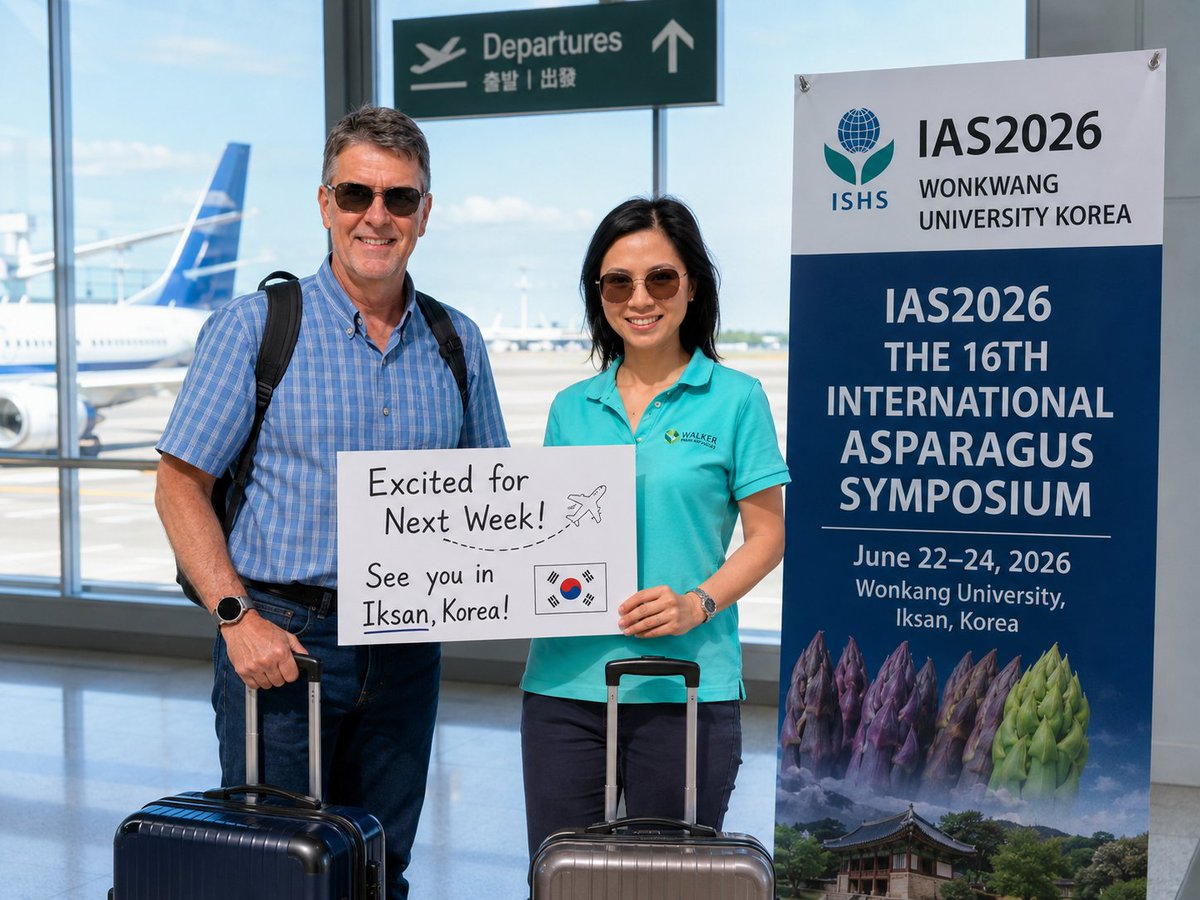 walkerasparagus's tweet photo. We are getting ready to head to Iksan, #SouthKorea, for the 16th International #Asparagus Symposium at Wonkwang University!

We look forward to meeting the global asparagus family from both the scientific and industrial sectors. See you all very soon! 🇰🇷👋
#USA #NJ #jerseygrown https://t.co/qABJ57zaj1