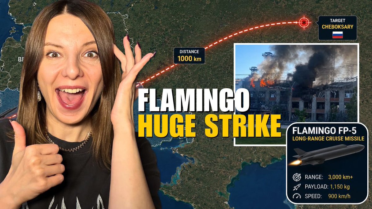 AnnaFromUA_YT's tweet photo. FLAMINGO CRUISE MISSILE STRUCK: CHEBOKSARY DEFENSE PLANT Vlog 1436: War in Ukraine
https://t.co/WixlpJgUr7 https://t.co/CDyVxbmjX5
