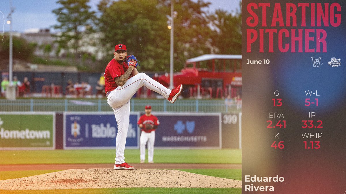 WooSox's tweet photo. Great day to be Eduardo Rivera! He’s on the mound for the WooSox today. https://t.co/6uPc0pdPWm