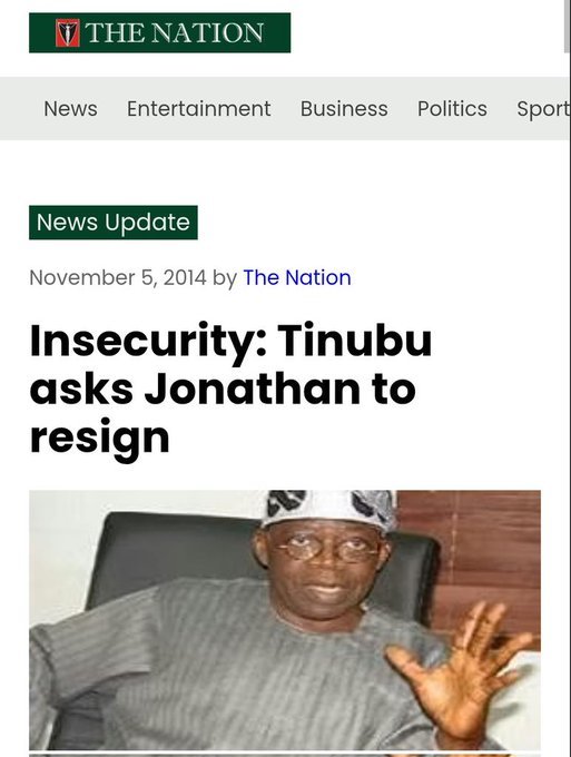 EEssienekpo's tweet photo. @abati1990 I SUPPORT TINUBU THAT JOHNATHAN SHOULD RESIGN DUE TO INSECURITIES IN NIGERIA https://t.co/cbqhudmvbY