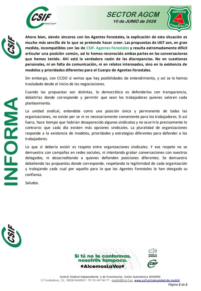 CSIF_AAFFMadrid's tweet photo. El respeto no garantiza el acuerdo, pero sí hace posible el diálogo. https://t.co/4iODawjSVe