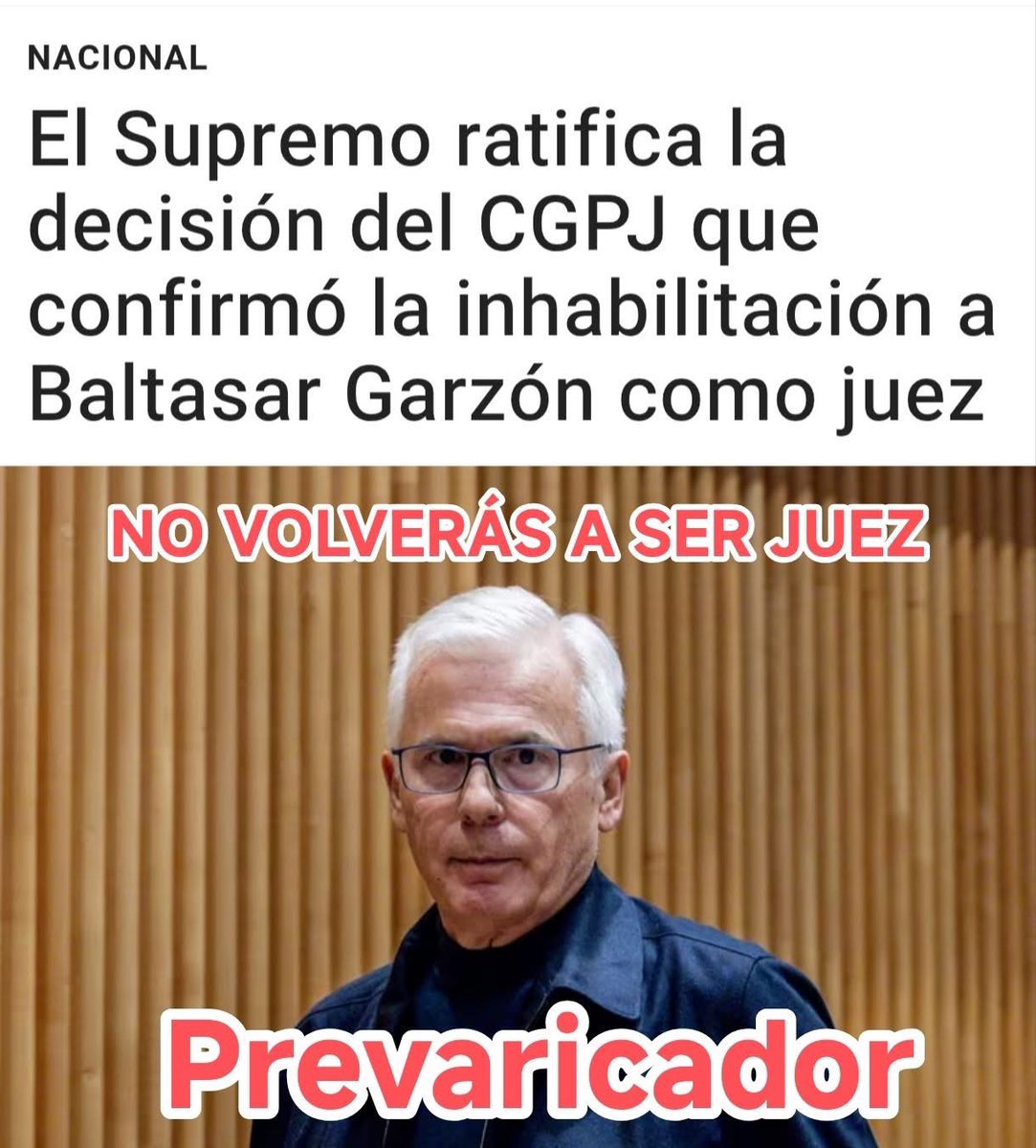 saudade1985's tweet photo. @Cidpedrosanchez @oscarlopeztwit Este juez prevaricador???? https://t.co/TsNwHdgHMz