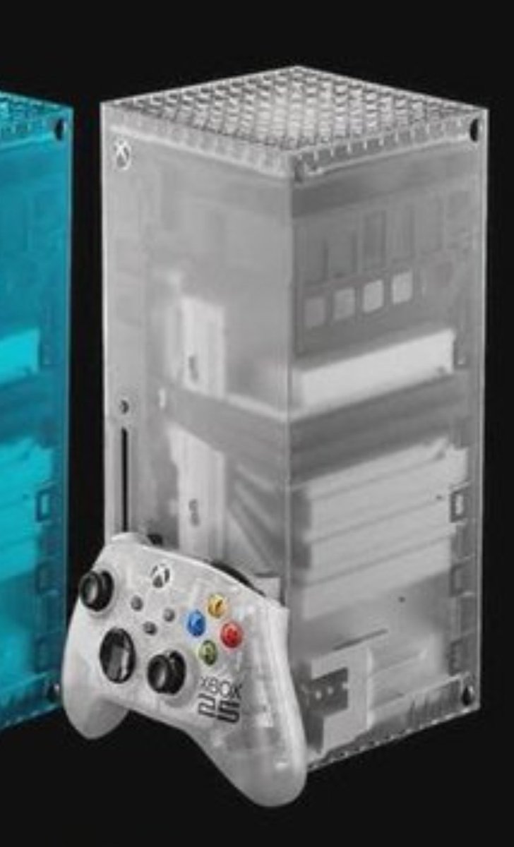 Cryptexious's tweet photo. @IdleSloth84_ Crystal Translucent Xbox Series X.

Perfectly matches..
Crystal Translucent Original Xbox https://t.co/HVDN1LjQxI