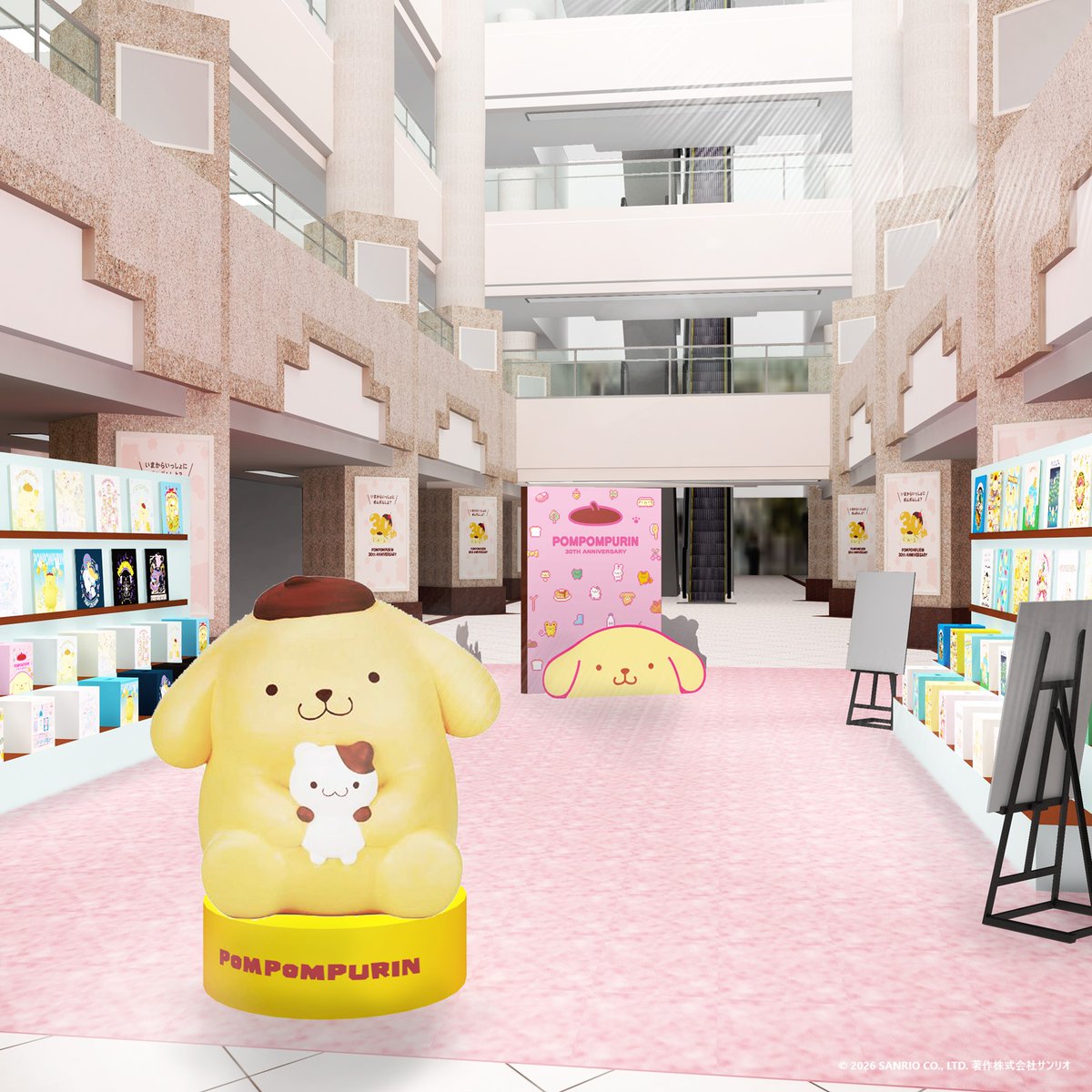 sanrio_news's tweet photo. 6/12（金）～ランドマークプラザ（神奈川）で「ポムポムプリン 30th Anniversary スペシャルコンテンツ」がスタート！
#ポムポムプリン30周年 POP-UP STOREも開催♪
みなとみらいエリアが、サンリオキャラでいっぱいになるよ♡
https://t.co/24Faxw73Zy
#サンリオフェス2026 #サンリオキャラクター大賞 https://t.co/813k9aEv5e