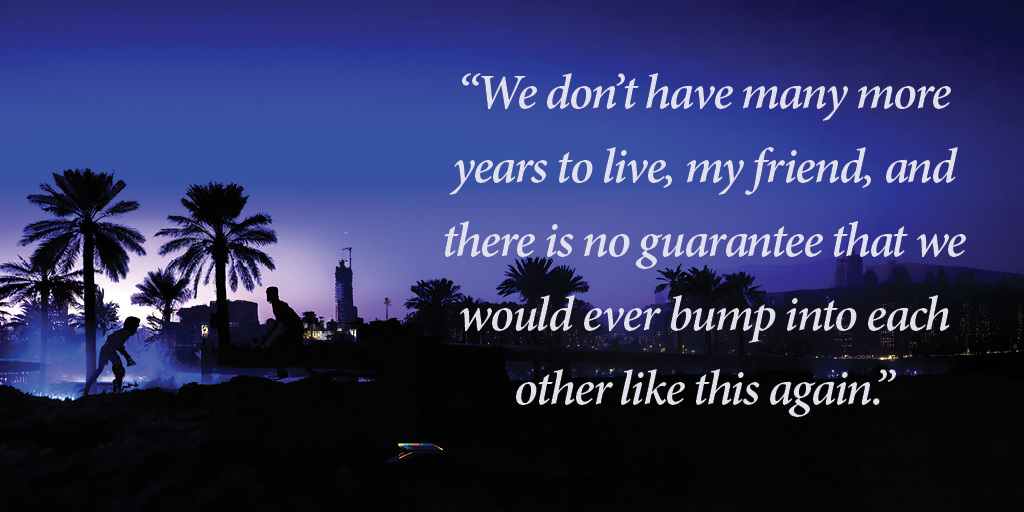 Nomad_Pages's tweet photo. "I can’t believe my eyes. I have finally found you!"  

A chance encounter in a crowded spice market reopens wounds that have been festering for thirty years. When Jalal invites his old friend Ghassan to his wedding anniversary, he has no idea he is inviting back a past that refuses to stay buried ... 

 #TheLameOldMan #ArabicFiction #Hofuf #FamilySecrets #MeccaSiege