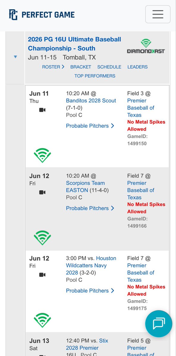 DominicAcevedo_'s tweet photo. Here’s my schedule for this week at the PG Ultimate Baseball Championship in Tomball! Looking forward to facing some tough competition and getting better with every opportunity. 
@ActionBaseball @bball_alliance @SportPrepX @TxBaseballRpt @BaseballDown @Grishman27 https://t.co/tBTXR1pmja