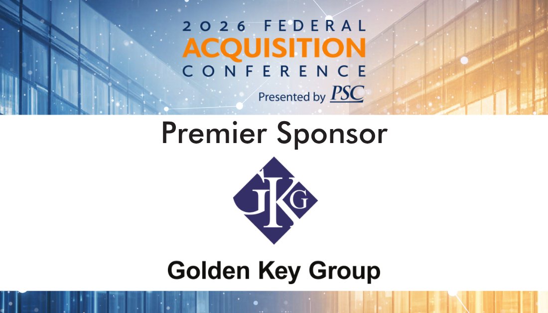 PSCSpeaks's tweet photo. Special thanks to @GoldenKeyGroup for being a Premier Sponsor at this year's Federal Acquisition Conference! #PSCfedacq26

Register to attend the Conference on June 25, at the Hyatt Regency Crystal City &amp; Virtual here: https://t.co/ZsFXdVmyOO https://t.co/0iHvDf8PKz