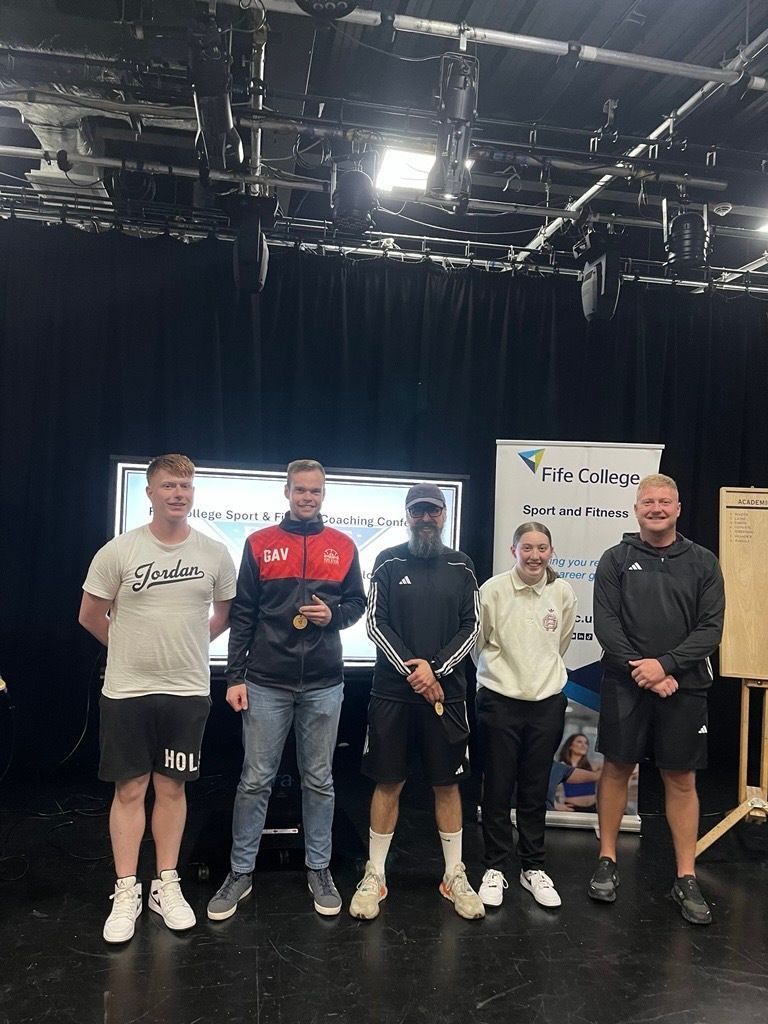 FifeCollSport's tweet photo. As the academic year wraps up, we closed out our third annual coaching conference — 'Rebalance' produced a brilliant day of learning, sharing and networking for our students. It’s also become an important platform for the department to celebrate our learners past and present. https://t.co/QwOXDlWCbP