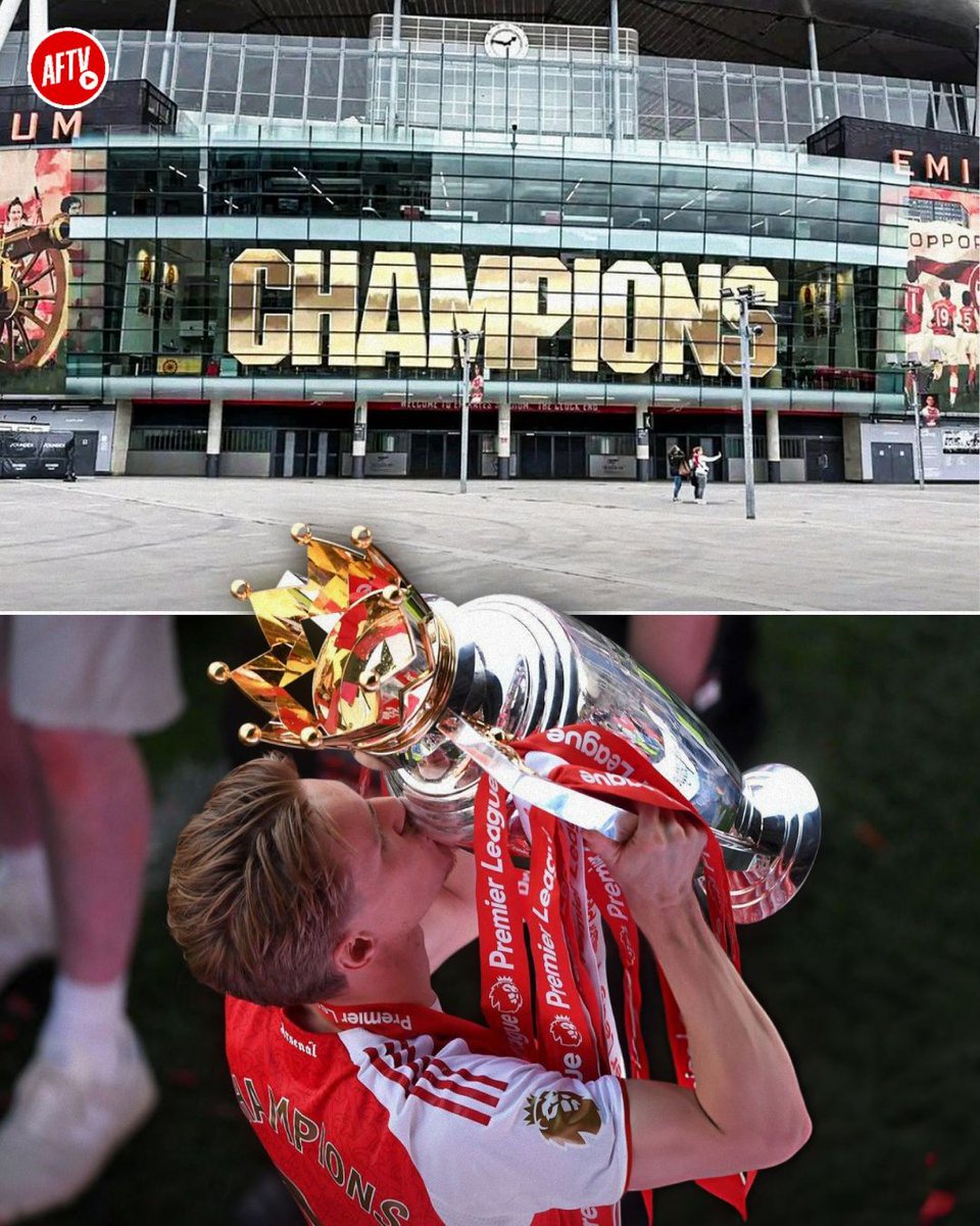 AFTVMedia's tweet photo. The away entrance at the Emirates now has one word above it. Champions. Visiting supporters will be reminded every time they walk in. 

Permanent. 🏆 https://t.co/esQt6GhHSW