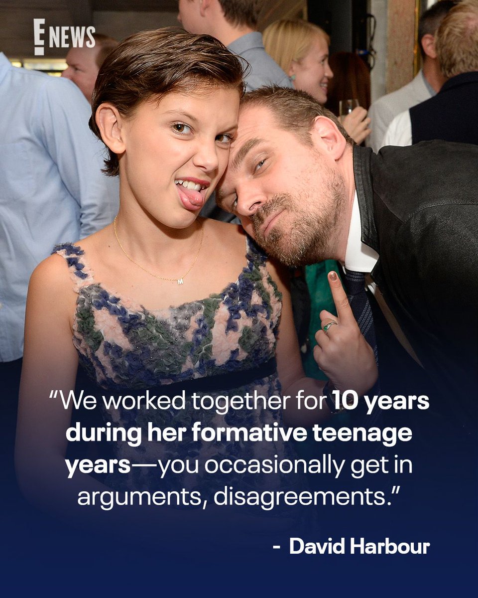 enews's tweet photo. David Harbour and Millie Bobby Brown are on good terms. Read here: https://t.co/27W3AMMw5r https://t.co/5eS3YOXNCQ