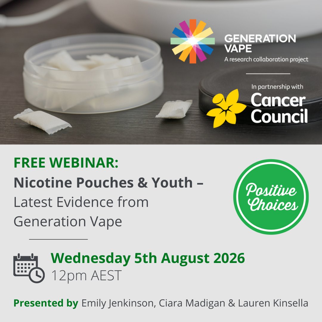 pos_choices's tweet photo. Join us for a free 1-hour webinar about #NicotinePouches on Wednesday 5th August at 12pm Sydney time, presented by experts from @CCNewSouthWales &amp; @NSWHealth. Practical tips, latest research + new resources for school communities. Register here: https://t.co/47C7hp4QGY https://t.co/pYZoKzjFtK