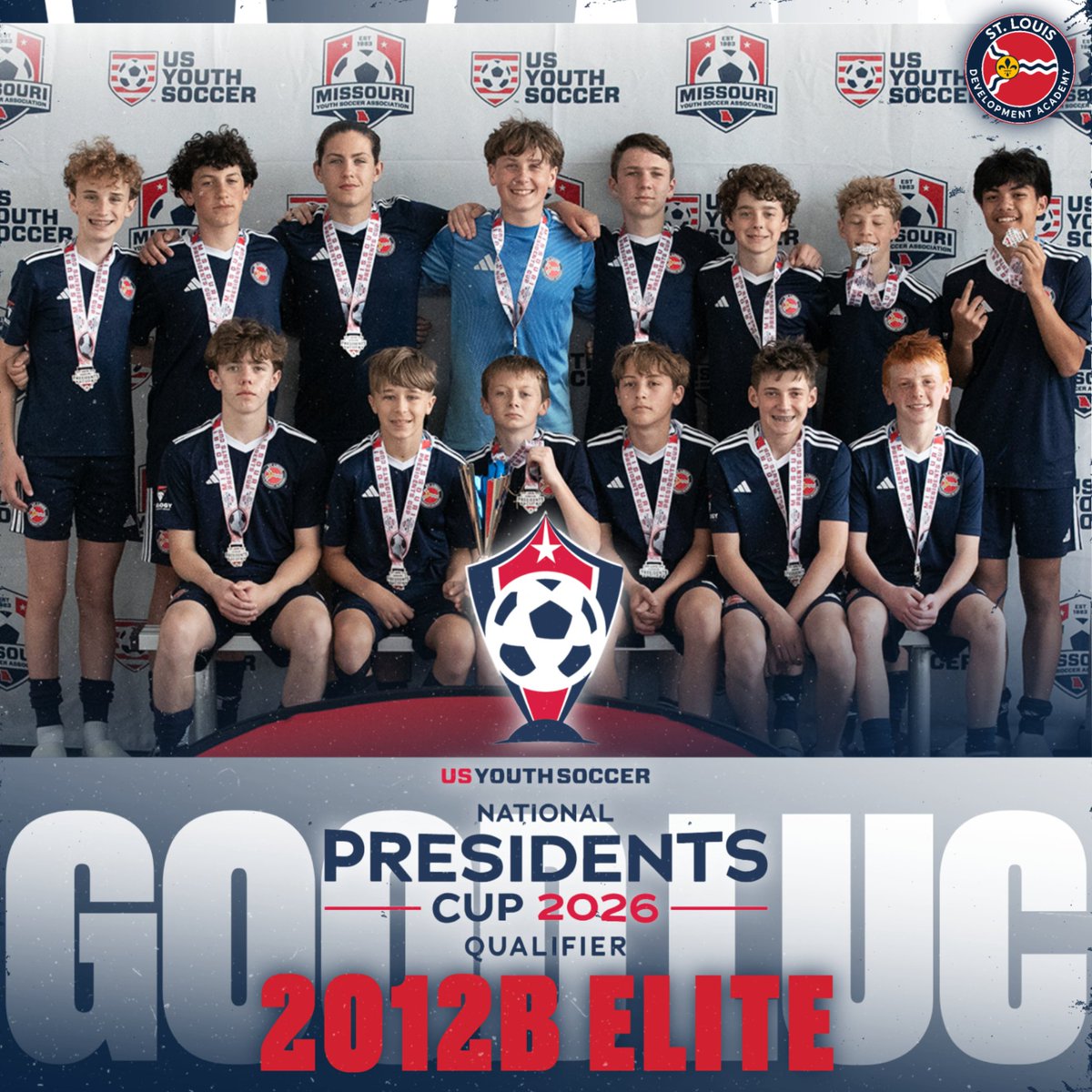 STLDASoccer's tweet photo. Good luck and safe travels to STLDA 2011B Elite and 2012B Elite teams as they head to Iowa for President’s Cup National Qualifier this weekend! ⚽️🏆

#StlouisDA | #PresidentsCup https://t.co/IpLtVYyQaI