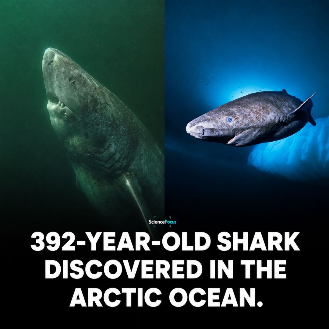 ScienceFocusonX's tweet photo. A shark older than most countries on Earth was discovered in Arctic waters.

The Greenland shark is one of the longest-living animals ever recorded.

Scientists estimated that one individual was around 392 years old.

That means it may have been born in the early 1600s.

Before the Industrial Revolution.

Before electricity powered cities.

Before generations of people lived and died.

These sharks grow extremely slowly.

They can take around 150 years just to reach adulthood.

They spend their lives cruising through the freezing depths of the Arctic Ocean.

Their slow metabolism and cold environment are believed to play a major role in their incredible lifespan.

While human history changed the world above the surface, this ancient predator continued swimming through the same dark waters.

Some of Earth's oldest living secrets are still hidden beneath the ice.